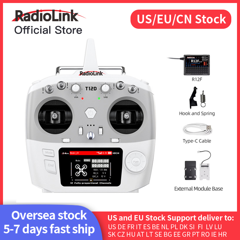 Drone Rc Car - Radiolink T12D ELRS 12-Kanal-Sender, Empfänger R12F,