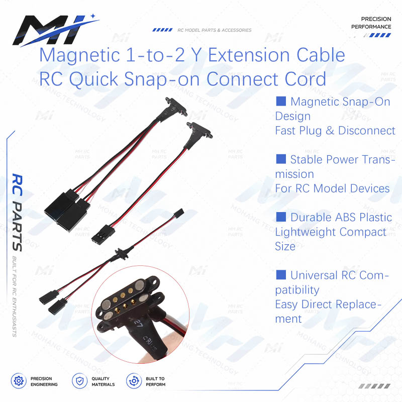 Drone Rc Car - Magnetisches 1-zu-2 Y-Verlängerungskabel mit JR-Stecker und